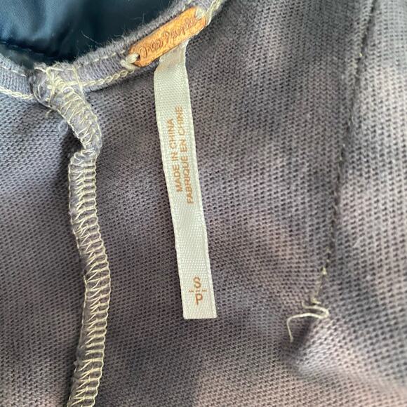 Free People Purple Tye Dye Midi Dress‎ SZ S Oversized Cotton Boho Hippie Witchy - Picture 3 of 7